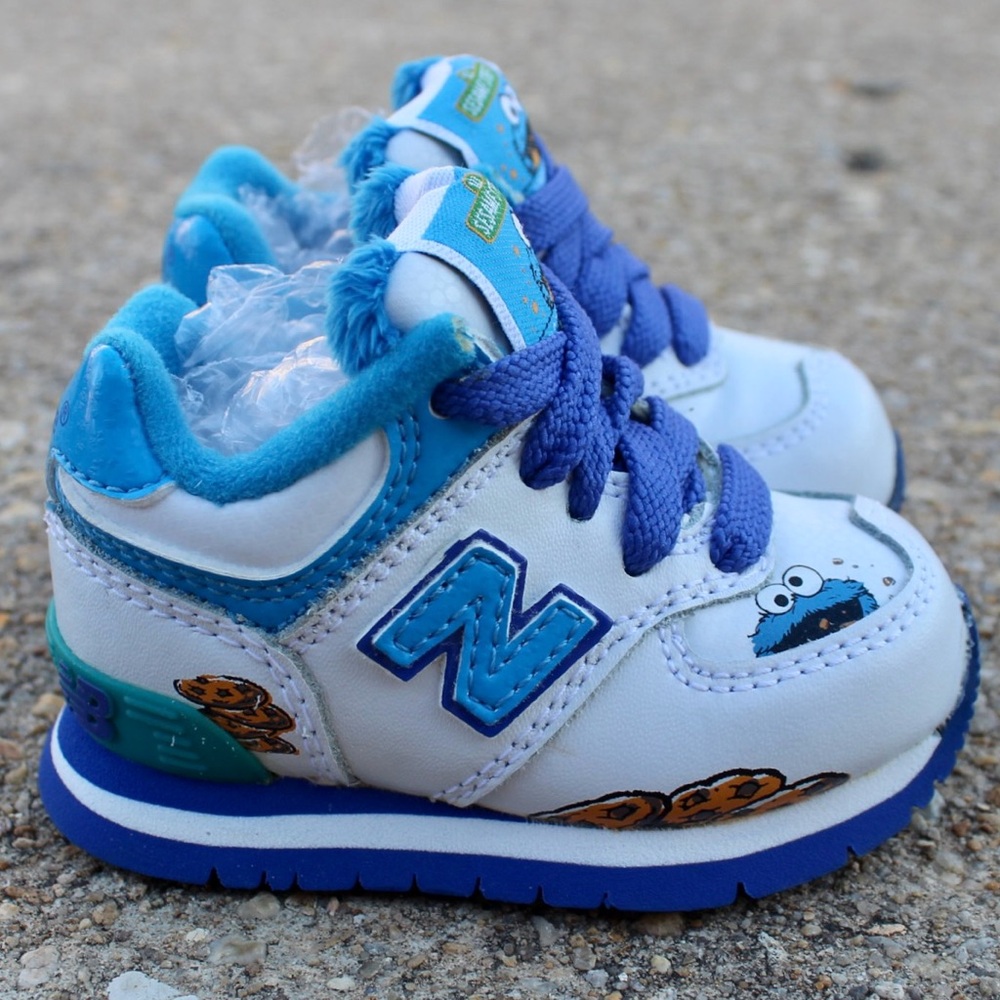 New Balance Cookie Monster Toddler 574 Sneakers Sz 2